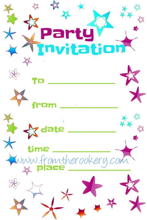 Printable Invitation Templates For Free