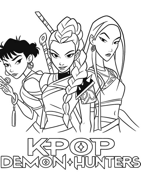 Printable K Pop Demon Hunters Coloring Pages