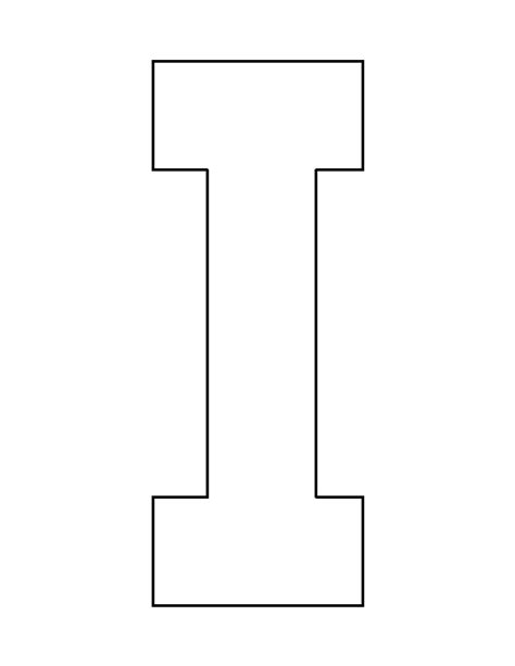 Printable Letter I Template