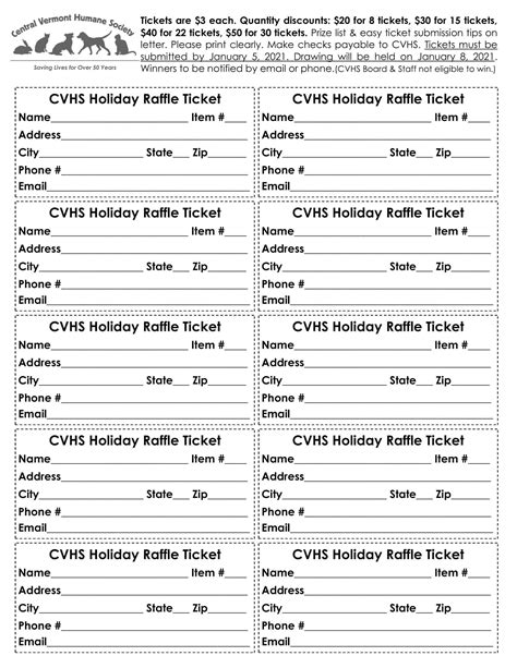 Printable Lottery Tickets