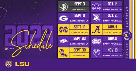 Printable Lsu Schedule