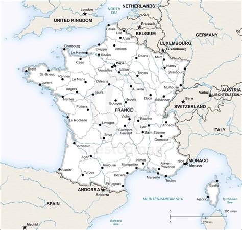 Printable Map France