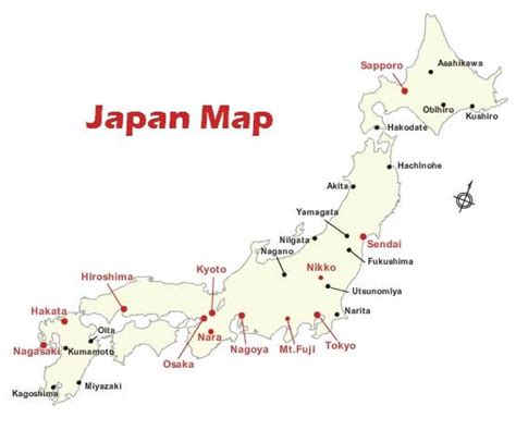 Printable Map Japan
