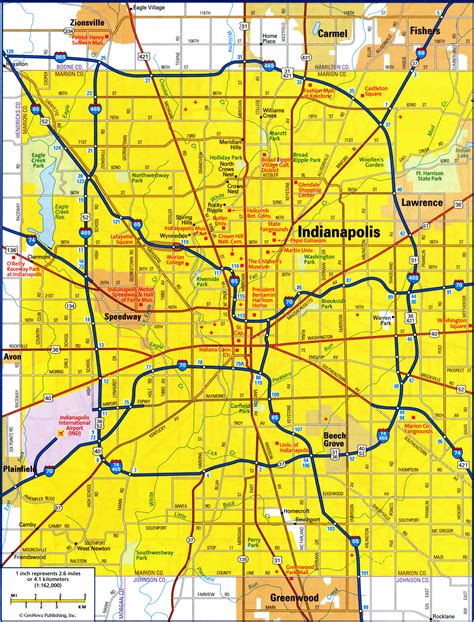 Printable Map Of Indianapolis