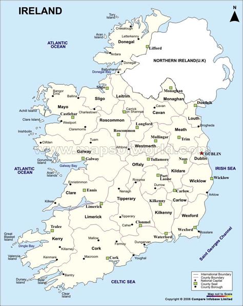 Printable Map Of Ireland Free