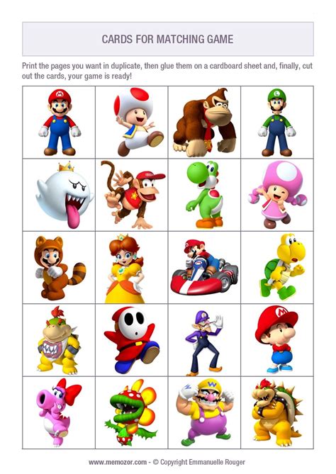 Printable Mario Characters