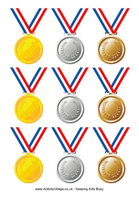 Printable Medals For The Olympics