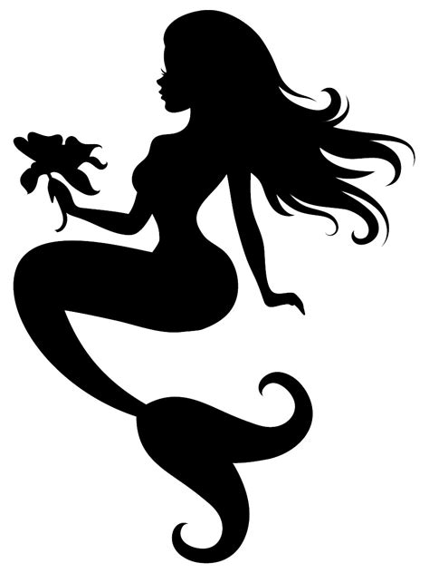 Printable Mermaid Stencil