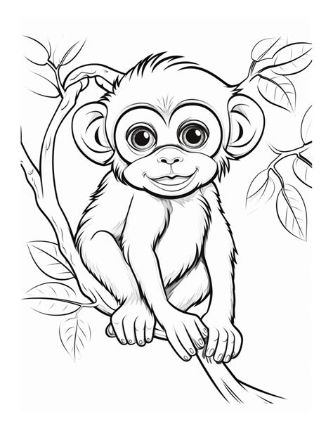 Printable Monkey Coloring Sheets