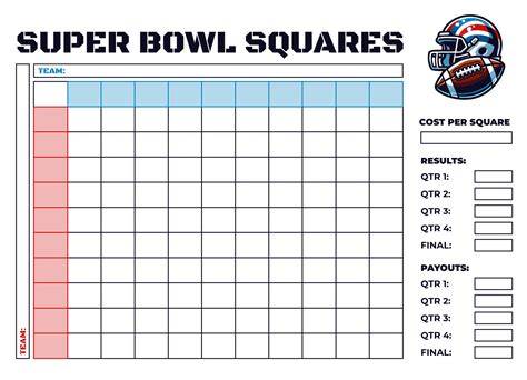 Printable Nfl Super Bowl Squares