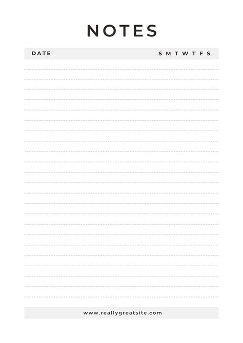 Printable Notepad