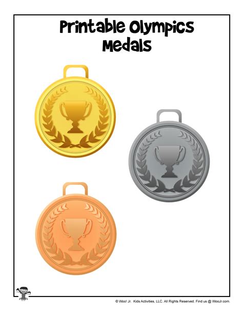 Printable Olympic Gold Medals