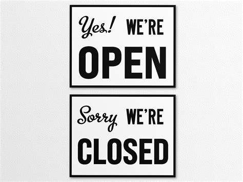Printable Open Closed Sign