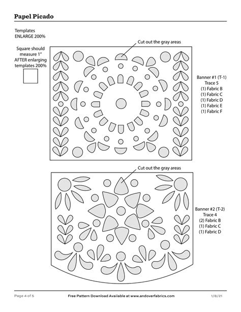 Printable Papel Picado Template