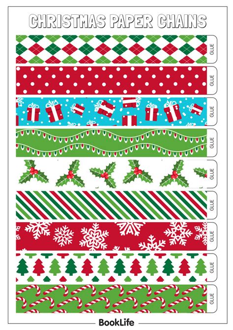 Printable Paper Chains Christmas