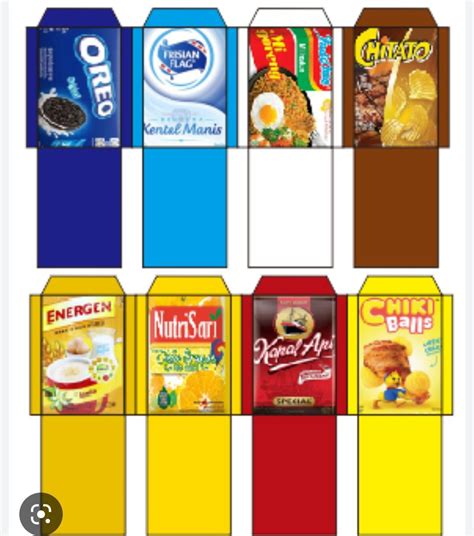 Printable Paper Squishy Template Food