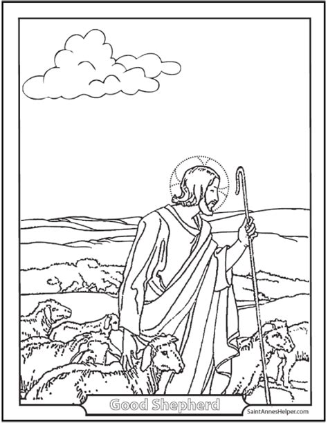 Printable Picture Of Jesus The Good Shepherd