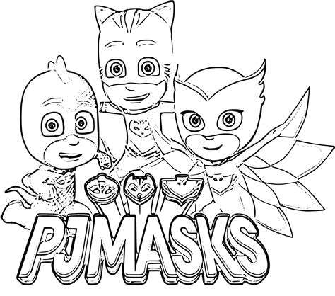 Printable Pj Mask Coloring Page