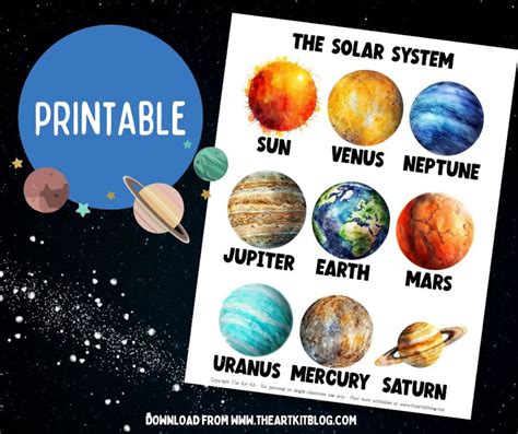 Printable Planets Solar System
