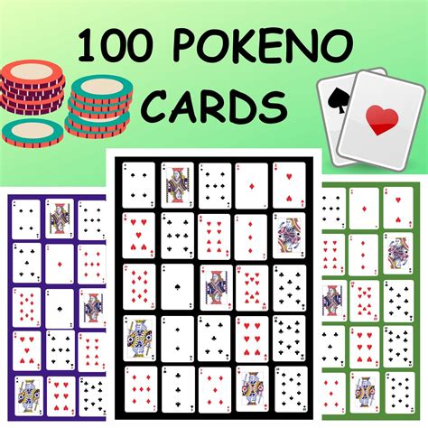 Printable Pokeno Game Cards