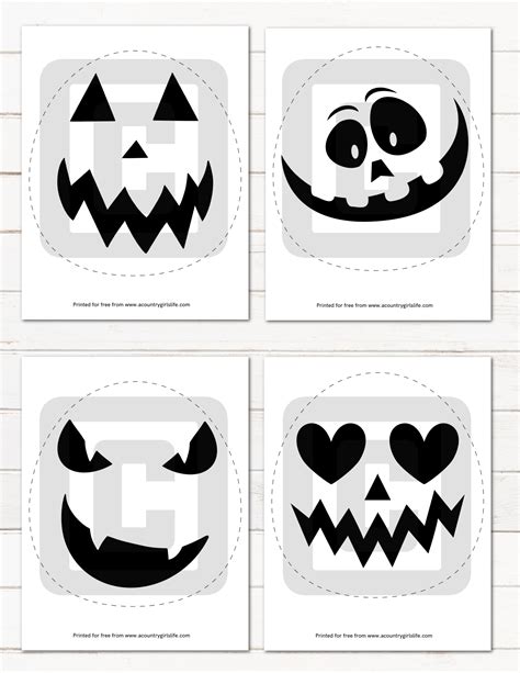 Printable Pumpkin Carving Templates Easy