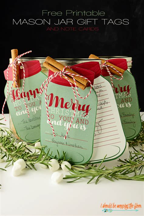 Printable Recipe Tags For Mason Jars