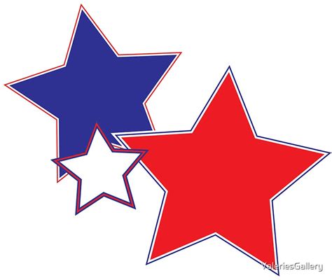 Printable Red White And Blue Stars