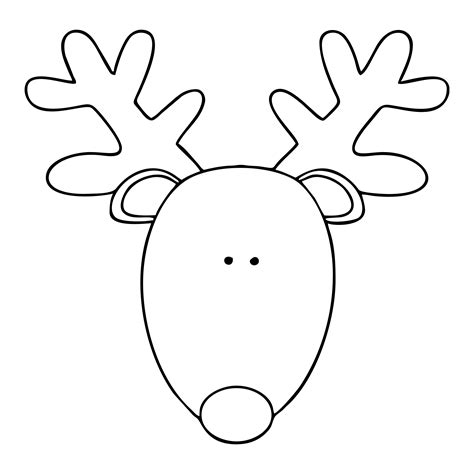 Printable Reindeer Head