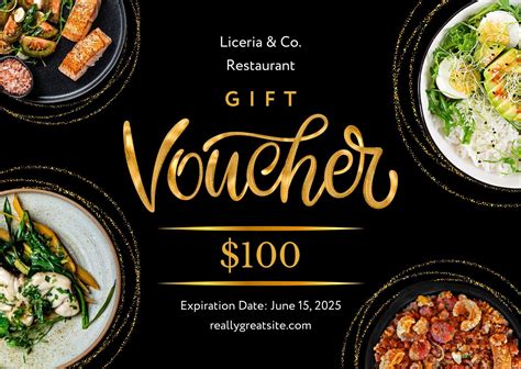 Printable Restaurant Gift Cards