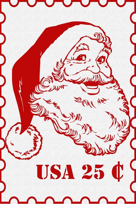 Printable Santa Postage Stamp