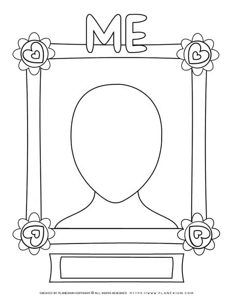 Printable Self Portrait Template