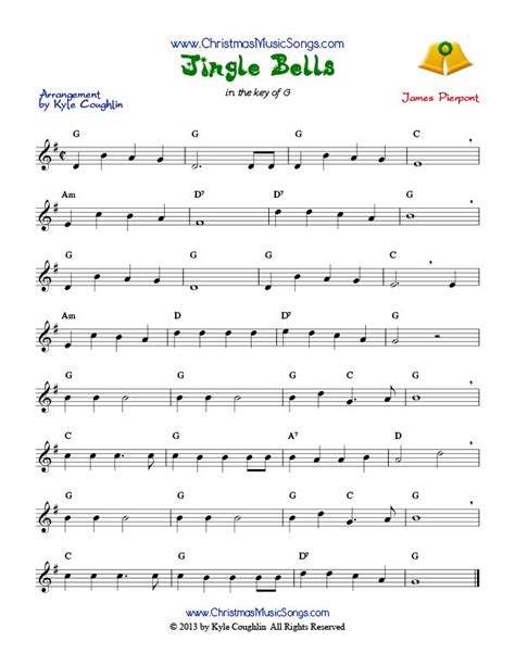 Printable Sheet Music Jingle Bells