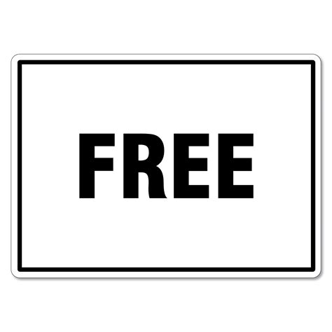 Printable Sign That Says Free