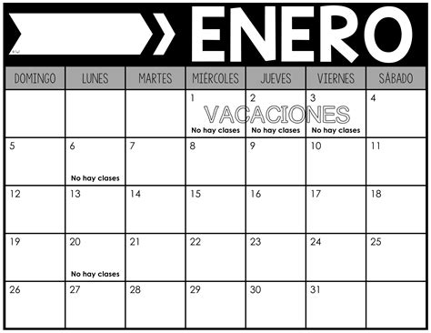 Printable Spanish Calendar