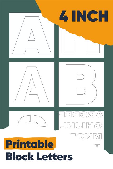 Printable Stencil Letters 4 Inch