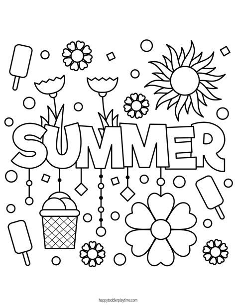 Printable Summer Colouring Pages