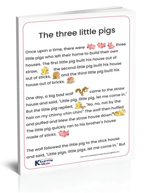 Printable The Three Little Pigs Story