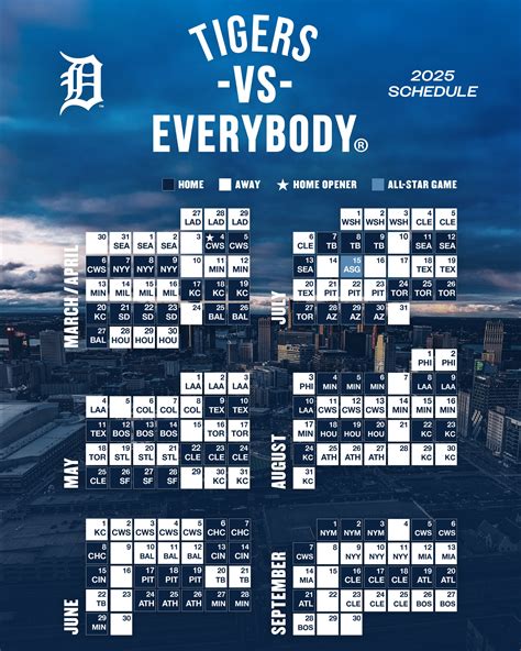 Printable Tigers Schedule