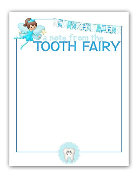 Printable Tooth Fairy Letterhead