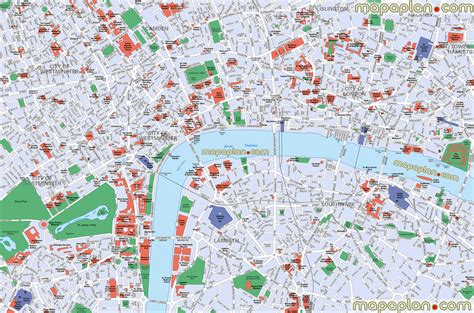 Printable Tourist Map Of London