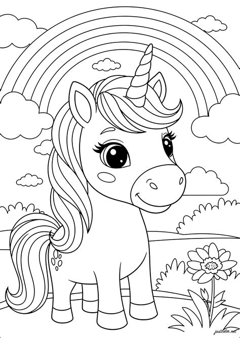 Printable Unicorn Coloring Sheet