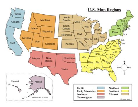 Printable Us Map With Regions