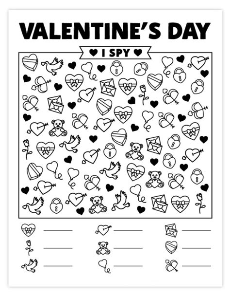 Printable Valentine Activities