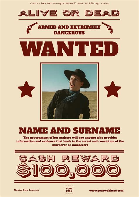 Printable Wanted Posters