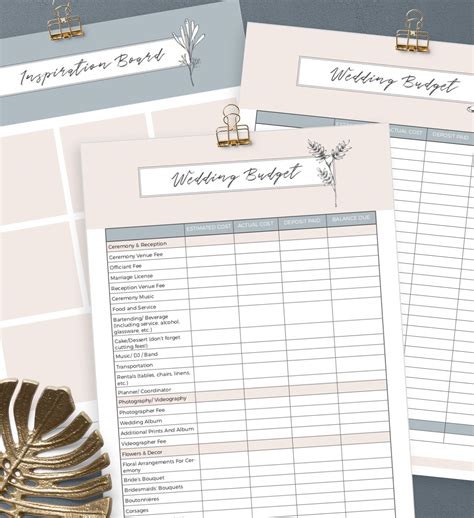 Printable Wedding Planner