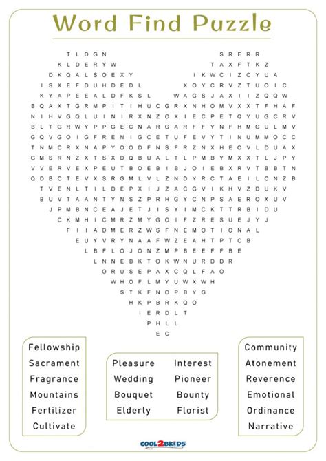 Printable Word Searches For Seniors
