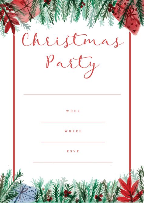 Printable Xmas Party Invitations