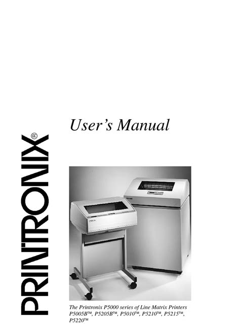 Printronix P5000 Series Maintenance Manual