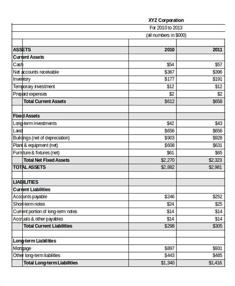 Pro Forma Excel Template