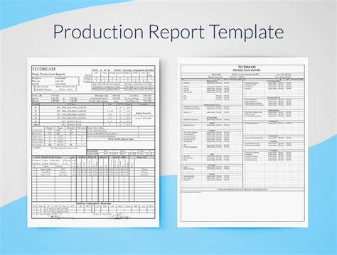 Production Report Template